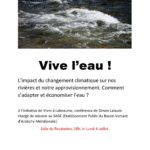 Conférence Vive l'eau ! Récatadou le 4/07 18h
