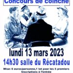 Concours de coinche Lundi 16/03 14h30 Salle du Récatadou