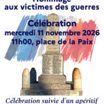 Cérémonie du 11 Novembre 11h, place de la Paix
